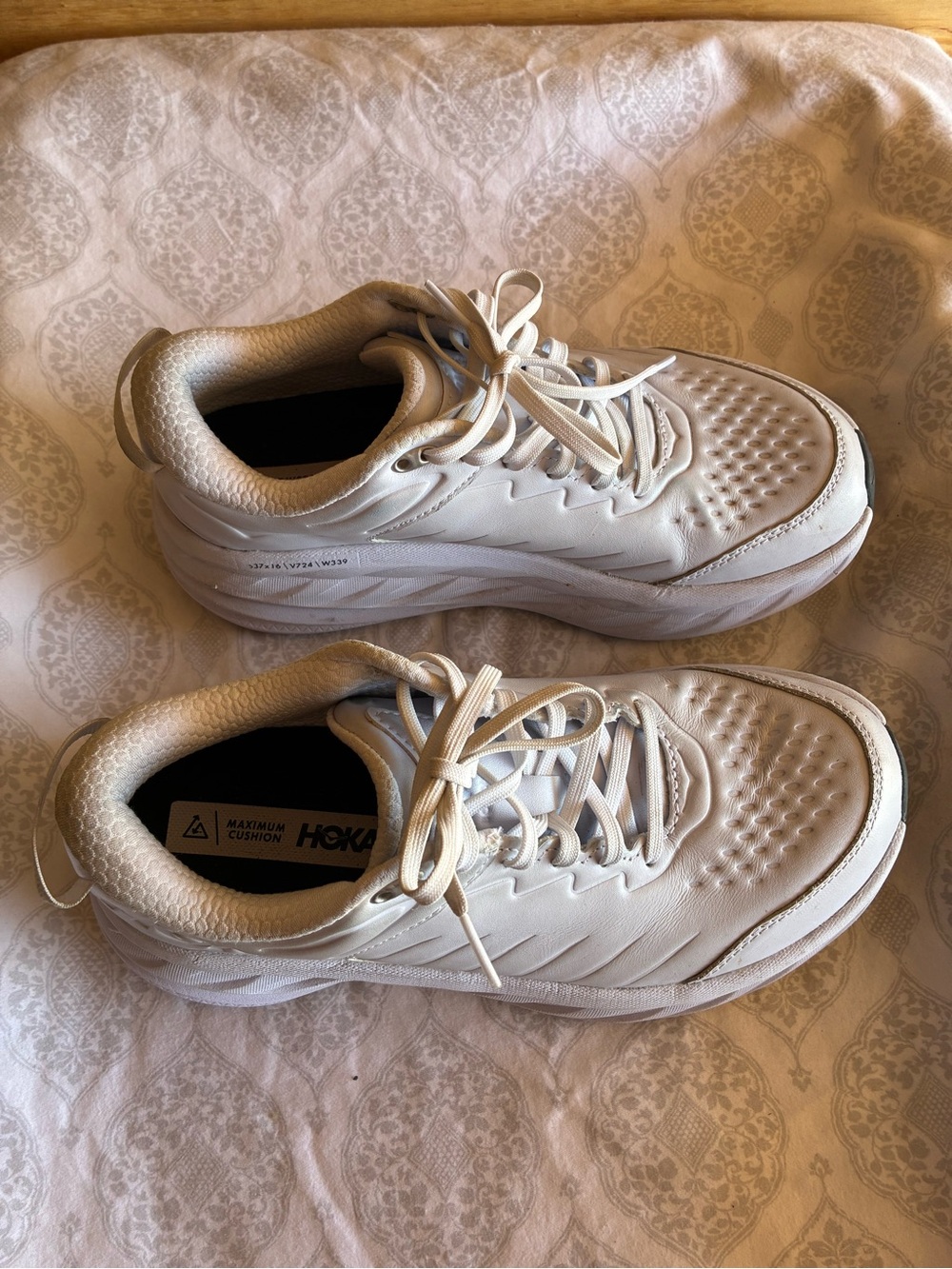 HOKA Sneakers in Frost/Frost Size 8.5 - Picture 6 of 12